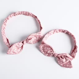 Повязка на голову для мамы и дочки M&B «Family look: цветочек» 2 шт., розовый