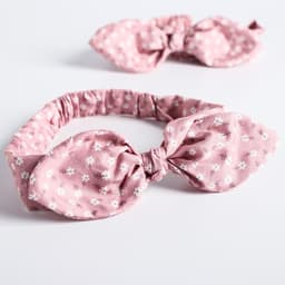 Повязка на голову для мамы и дочки M&B «Family look: цветочек» 2 шт., розовый