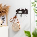 Крючки декоративные «Три коня», чугун, ключница настенная, 21×13×6.5 см