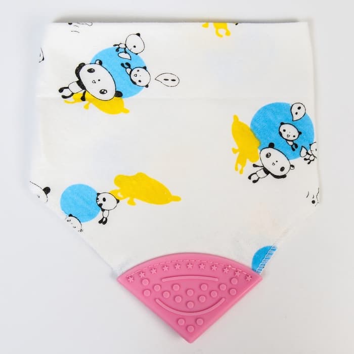 Нагрудник-бандана/слюнявчик для кормления Крошка Я, непромокаемый, с прорезывателем, на кнопке, розовый, МИКС