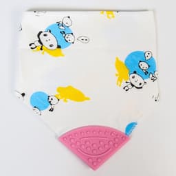 Нагрудник-бандана/слюнявчик для кормления Крошка Я, непромокаемый, с прорезывателем, на кнопке, розовый, МИКС