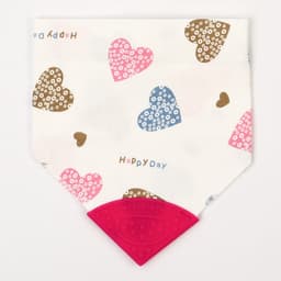 Нагрудник-бандана/слюнявчик для кормления Крошка Я, непромокаемый, с прорезывателем, на кнопке, розовый, МИКС