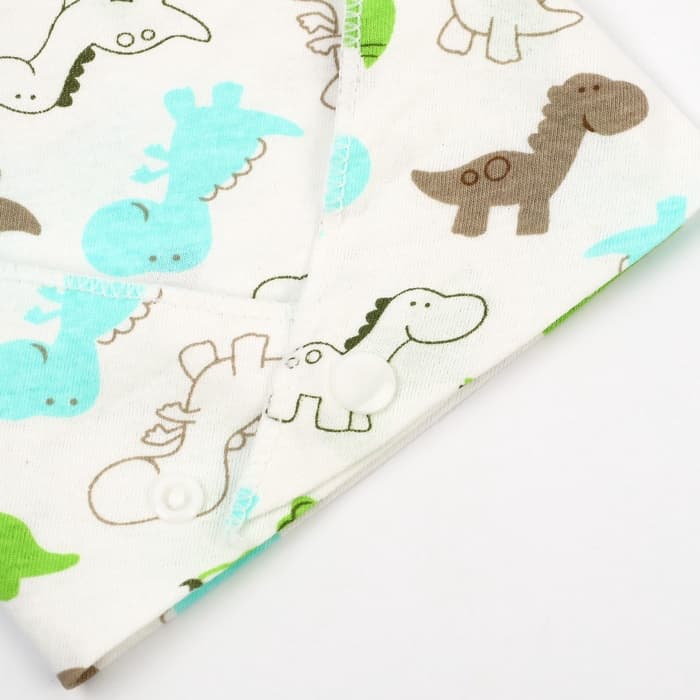 Нагрудник-бандана/слюнявчик для кормления непромокаемый с прорезывателем на кнопке, голубой, МИКС