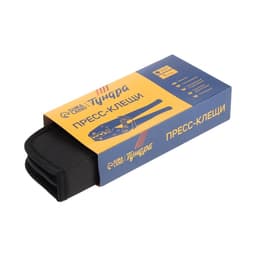 Пресс-клещи в сумке ТУНДРА, 5 матриц + отвертка, для опрессовки наконечников проводов