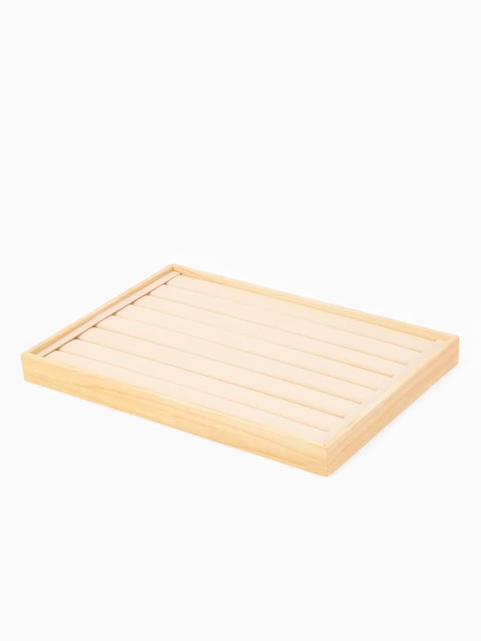 Подставка для украшений QF, 7 полос, 35×24×3 см, бежевая