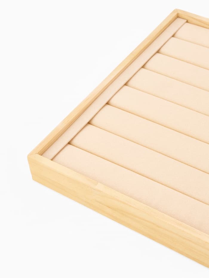 Подставка для украшений QF, 7 полос, 35×24×3 см, бежевая