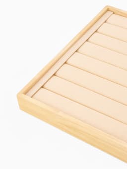 Подставка для украшений QF, 7 полос, 35×24×3 см, бежевая