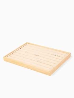 Подставка для украшений QF, 7 полос, 35×24×3 см, бежевая