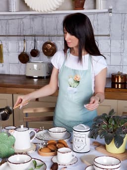 Фартук кухонный «Этель. Кактусы» 70×60 см, 100% хлопок, рогожка 160 г/м²