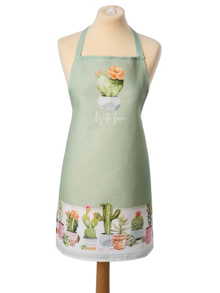Фартук кухонный «Этель. Кактусы» 70×60 см, 100% хлопок, рогожка 160 г/м²