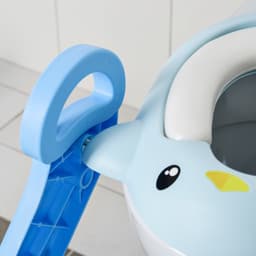 Детская накладка - сиденье на унитаз «Пингвин», голубая