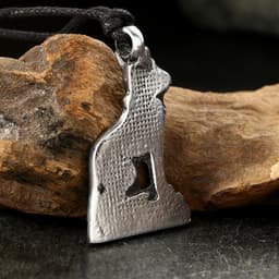 Амулет-брелок, тотем «Бастет», №08, металлический, серебристый