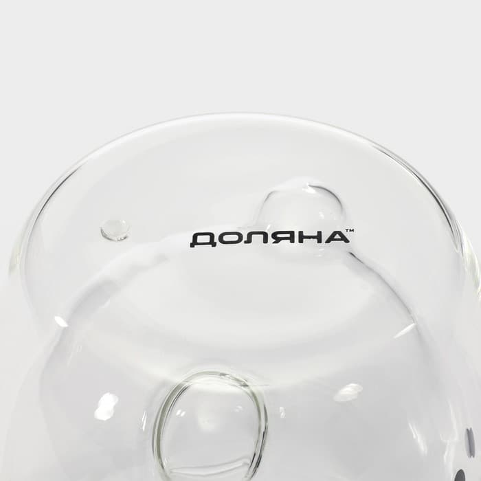 Стакан Доляна «Медведь», 200 мл, 9×9 см, с двойными стенками, стекло, прозрачный