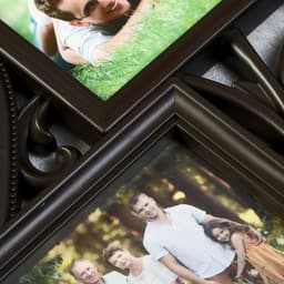 Фоторамка - коллаж на 5 фото «С сердцем», венге, (пластиковый экран)