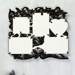 Фоторамка - коллаж на 5 фото «С сердцем», венге, (пластиковый экран)