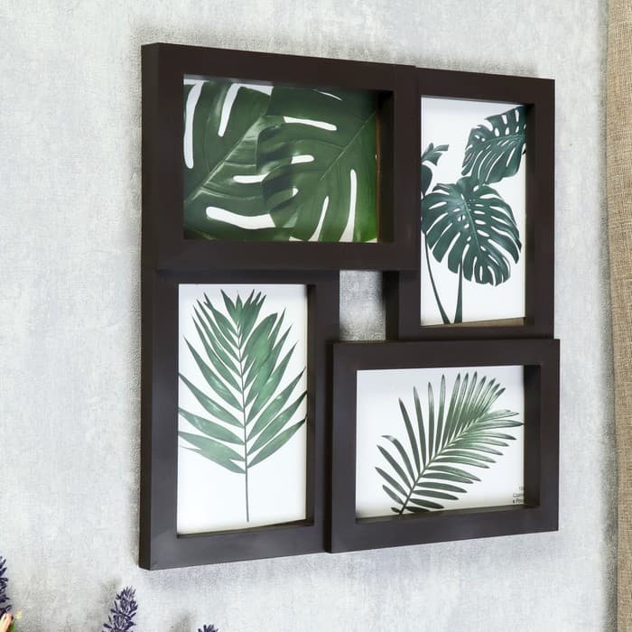 Фоторамка - коллаж на 4 фото «Прелесть», венге, (пластиковый экран)