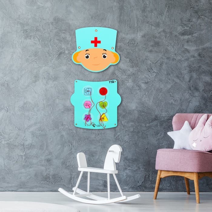 Бизиборд из составных частей «Профессии» на стену 3 шт., 58×107 см