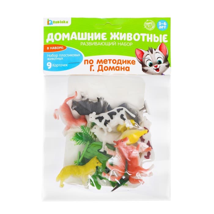 Развивающий набор «Домашние животные», по методике Домана, 9 фигурок, 3+