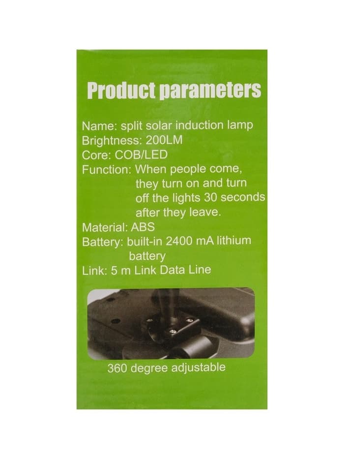 Светодиодный прожектор на солнечной батарее 10 Вт, выносная панель, 6500К, чёрный