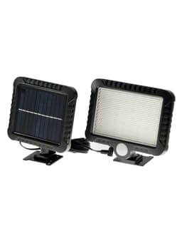 Светодиодный прожектор на солнечной батарее 10 Вт, выносная панель, 6500К, чёрный