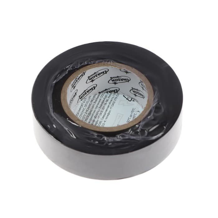 Изолента Luazon Lighting, ПВХ, 19 мм × 20 м, 130 мкм, чёрная