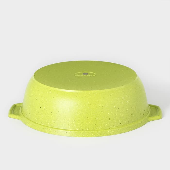 Кастрюля-жаровня KUKMARA Trendy style, 3 л, d=26 см, h=9 см, антипригарное покрытие, стеклянная крышка, зелёная