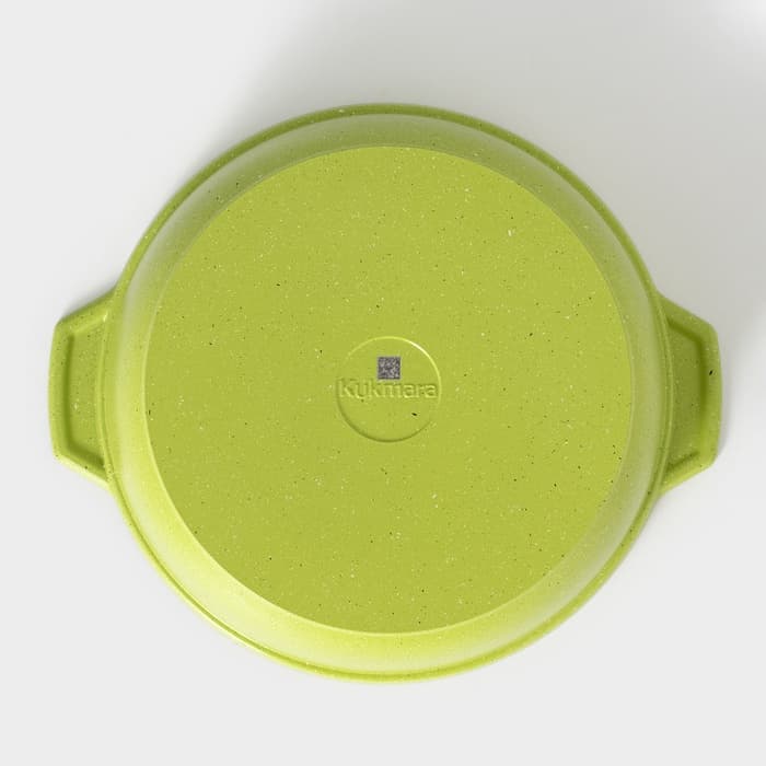 Кастрюля-жаровня KUKMARA Trendy style, 3 л, d=26 см, h=9 см, антипригарное покрытие, стеклянная крышка, зелёная