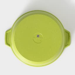 Кастрюля-жаровня KUKMARA Trendy style, 3 л, d=26 см, h=9 см, антипригарное покрытие, стеклянная крышка, зелёная