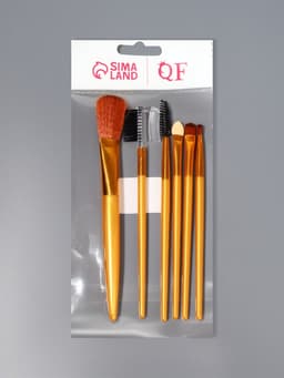 Набор кистей для макияжа, 6 предметов, цвет золотистый