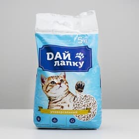 Наполнитель минеральный впитывающий «Дай лапку», фракция 4-6, 5 л