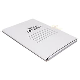 Папка для бумаг с завязками Calligrata, картон немелованный, 220 г/м², белый, до 200 л, микс