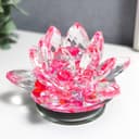 Фигурка стекло «Розовый лотос на подставке», вращается 5.5×9×9 см