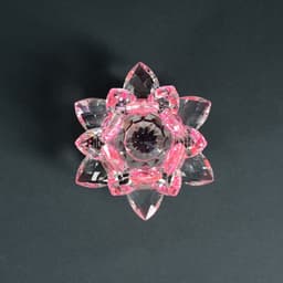 Фигурка стекло «Розовый лотос на подставке», вращается 5.5×9×9 см