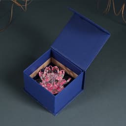 Фигурка стекло «Розовый лотос на подставке», вращается 5.5×9×9 см