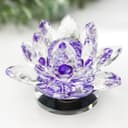 Фигурка стекло «Фиолетовый лотос на подставке», вращается 5.5×9×9 см