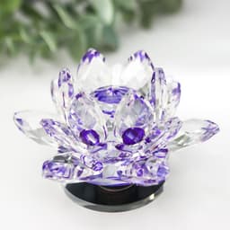 Фигурка стекло «Фиолетовый лотос на подставке», вращается 5.5×9×9 см