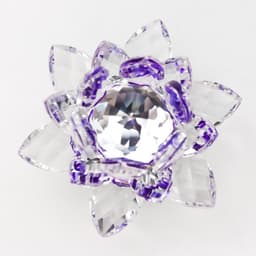 Фигурка стекло «Фиолетовый лотос на подставке», вращается 5.5×9×9 см