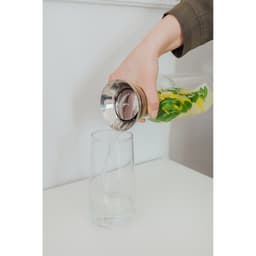 Графин «Тео», 600 мл, 8×24 см, с крышкой-клапаном, стекло, прозрачный