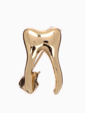 Брошь «Зуб», цвет золото