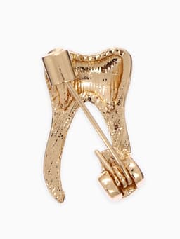 Брошь «Зуб», цвет золото