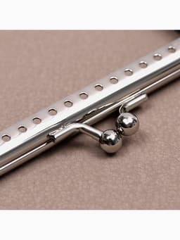 Фермуар пришивной «Прямоугольник», 10 см, цвет серебряный