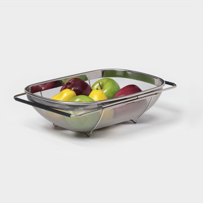 Дуршлаг - сито с ручками Доляна, на раковину, раздвижной, 34×23.5×10 см