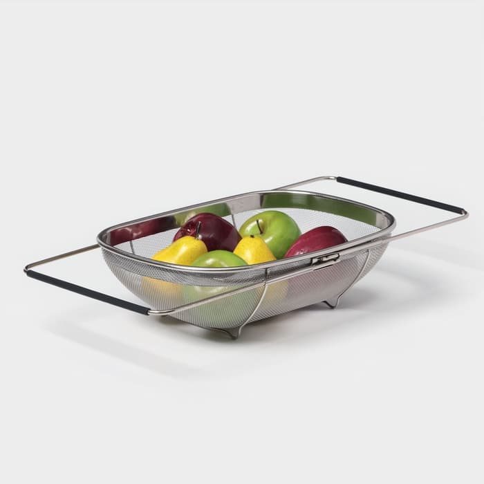 Дуршлаг - сито с ручками Доляна, на раковину, раздвижной, 34×23.5×10 см