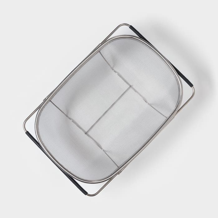 Дуршлаг - сито с ручками Доляна, на раковину, раздвижной, 34×23.5×10 см