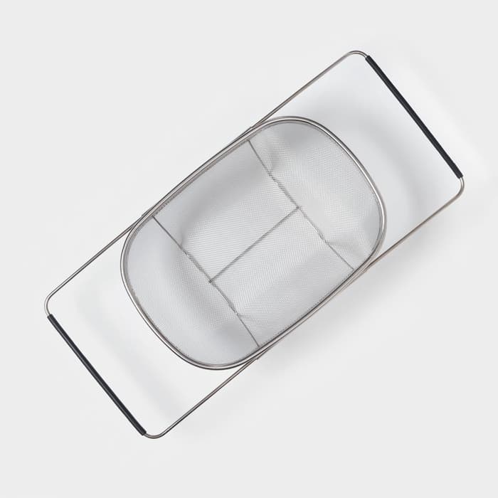 Дуршлаг - сито с ручками Доляна, на раковину, раздвижной, 34×23.5×10 см