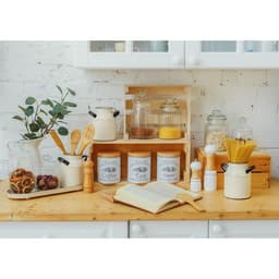 Банки для хранения сыпучих Sugar Coffee Tea, 1.2 л, 10.5×14 см, 3 шт., жесть, серые