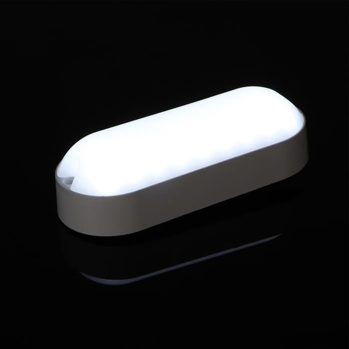 Светильник светодиодный герметичный, 12 Вт, 1100 лм, IP65, 6500К, 220 В, овал, белый