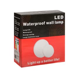 Светильник светодиодный герметичный, 15 Вт, 1300 лм, IP65, 6500К, 220 В, круг, белый