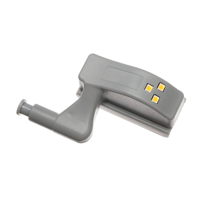 Светильник на мебельную петлю, 3 LED, 0.25 Вт, 3000К, с батарейкой, свечение тёплое белое