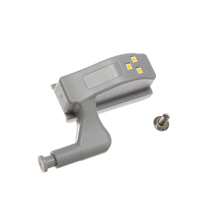 Светильник на мебельную петлю, 3 LED, 0.25 Вт, 3000К, с батарейкой, свечение тёплое белое